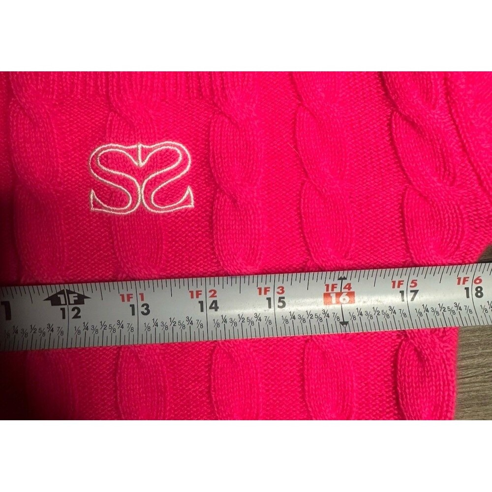 Sandro Sweater Womens Medium Pink Cable Knit Wool Cashmere Polo Boxy Gaultier - Picture 5 of 7